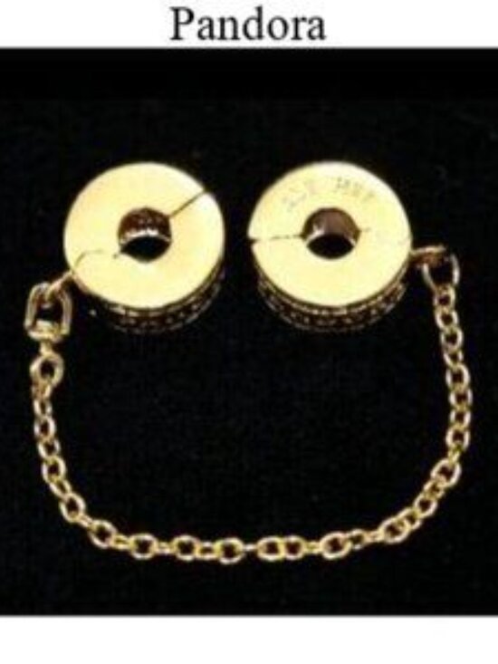 NEW Pandora Safety Chain Clip Bracelet Charm - Picture 4 of 5